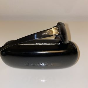 Gucci Black and Silver Sunglasses